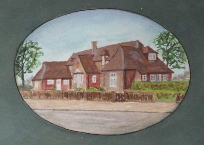 Jesse Mary Chambers Almshouses illustration by DM Hibbe, 2004 - elderly accommodation in Cheltenham